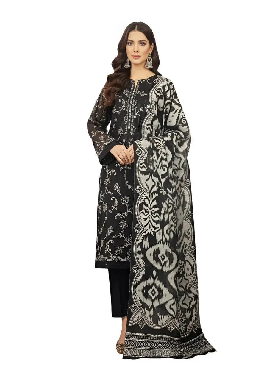 3-Piece Cotton Khaddar Suit