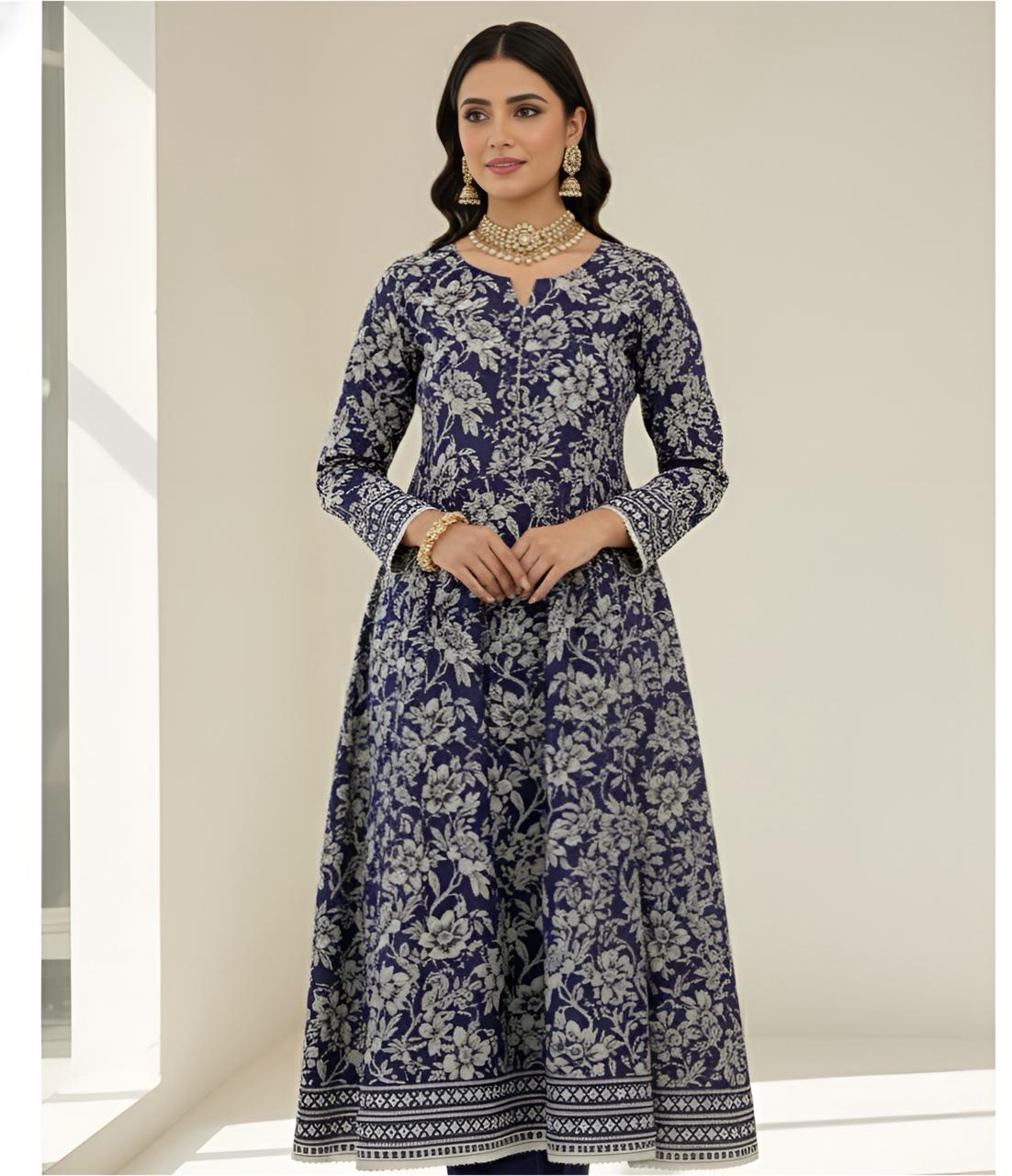 All Over Printed 2-Piece Khaddar Suit